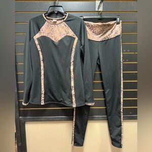 WSI HEATR Leopard Thermal Crew & Pant Set L